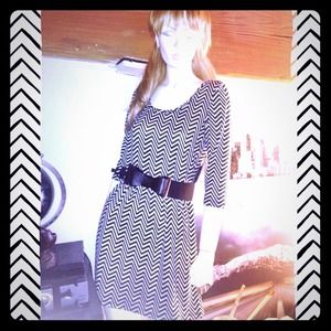 Chevron Print Dress