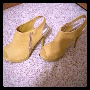 Mustard yellow heels