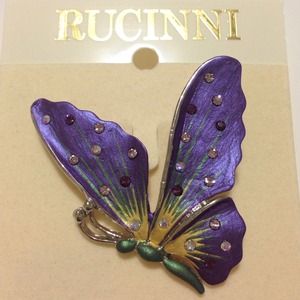Swarovski Crystal Rucinni Butterfly Brooch/Pendant