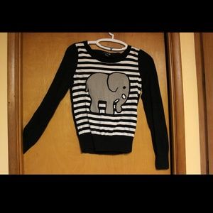 Black & White Elephant Sweater