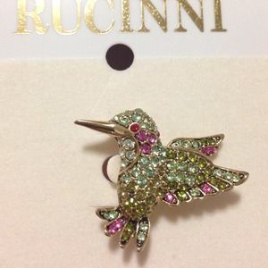 Swarovski Crystal Rucinni Hummingbird Brooch/Pin