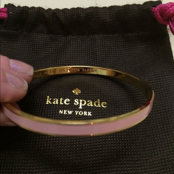 kate spade Jewelry - Kate Spade light pink and gold Idiom bangle.