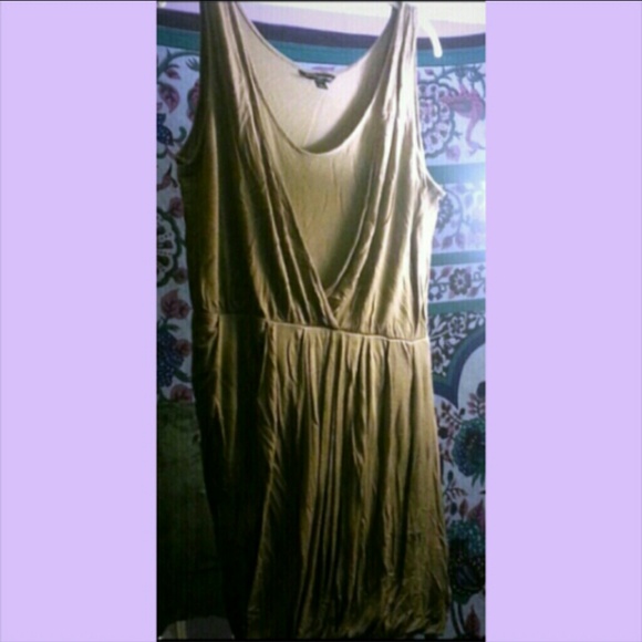 Short olive party dress