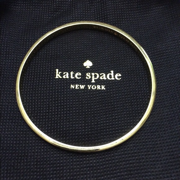 kate spade Jewelry - Kate spade gold and white Idiom bangle.