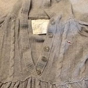 Hooded gray sweater -X