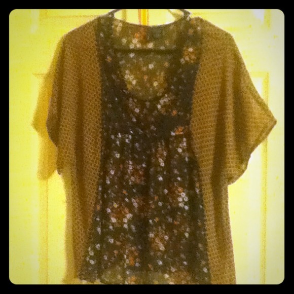 Fire Los Angeles oversized brown boho top