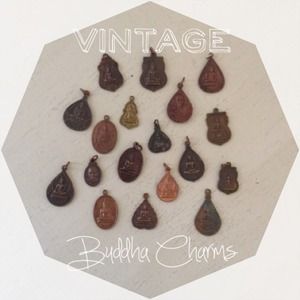Vintage Copper Buddha Charms