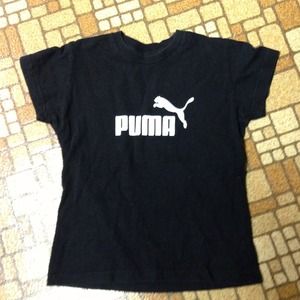 Black Tee Shirt, vintage Puma Tee Shirt, Y2K Puma T-shirt small Puma shirt