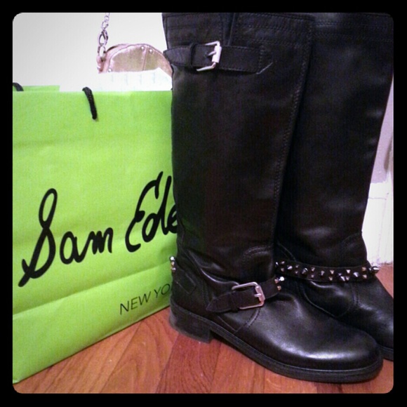 !!UPDATE SOLD!! Sam Edelman black moto boots
