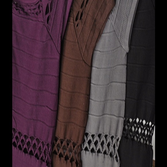 Brown Seamless Soft Knit Dress With Cutout Detail - Picture 4 of 4