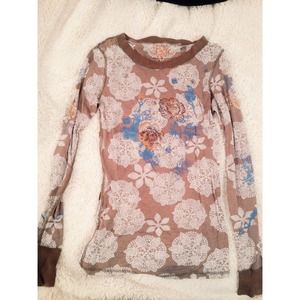 🌟REDUCED🌟FREE PEOPLE | Long Sleeve Print Shirt