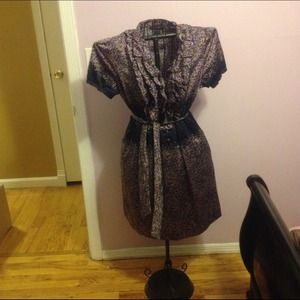 Colorful knee length work appropriate dress