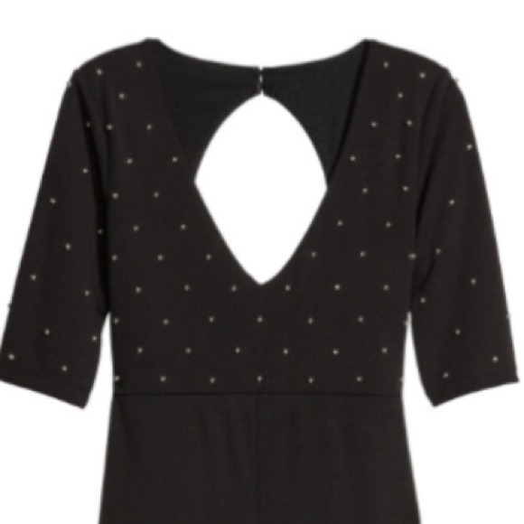 VERY SEXY BLACK EMBROIDED BEADED DRESS - Picture 2 of 4