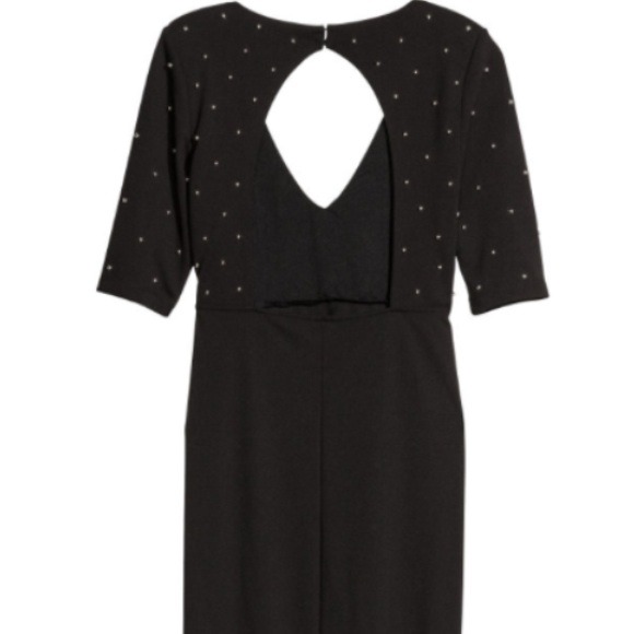 VERY SEXY BLACK EMBROIDED BEADED DRESS - Picture 3 of 4