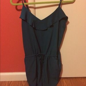 Teal Silky Romper