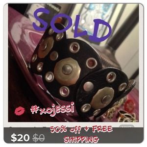 Custom JazZy Jewels leather cuff