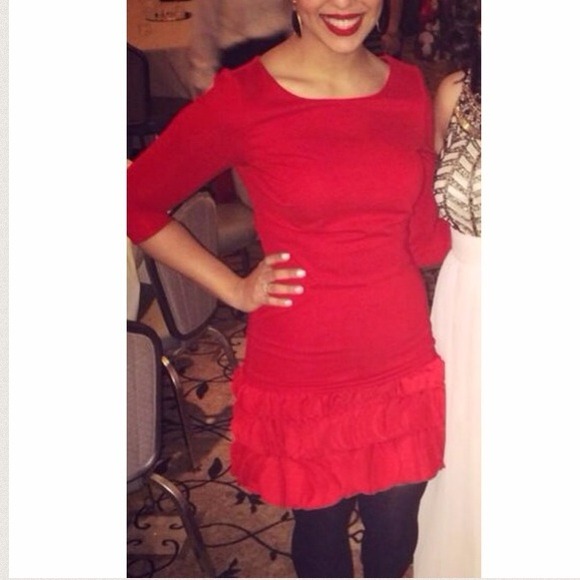 Red Cocktail Dress - Picture 3 of 4