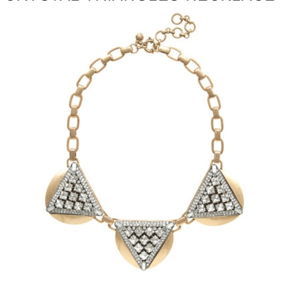 🔴 SOLD 🔴 J. Crew Crystal Triangle Necklace
