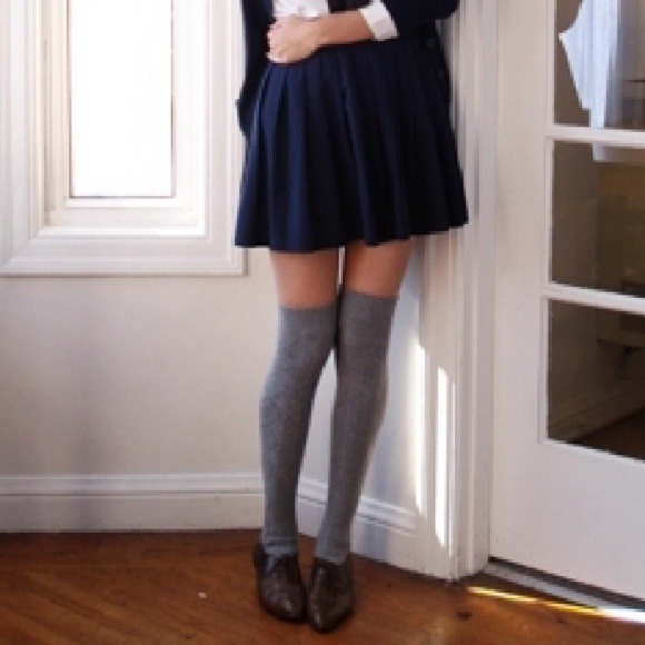 Accessories - NWT Grey Thigh High Socks