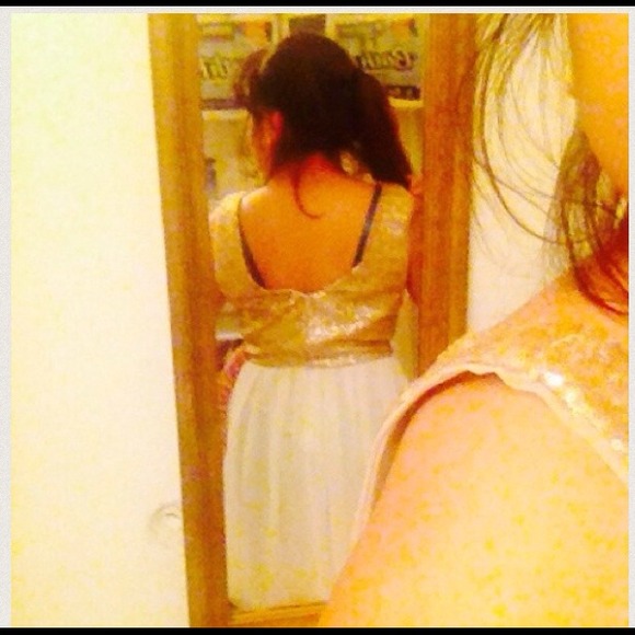 B Darlin Juniors' Sequin Pleated Dress - Picture 3 of 3