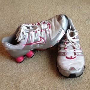 Pink nike shocks