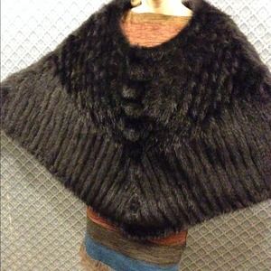 Knitted black mink top