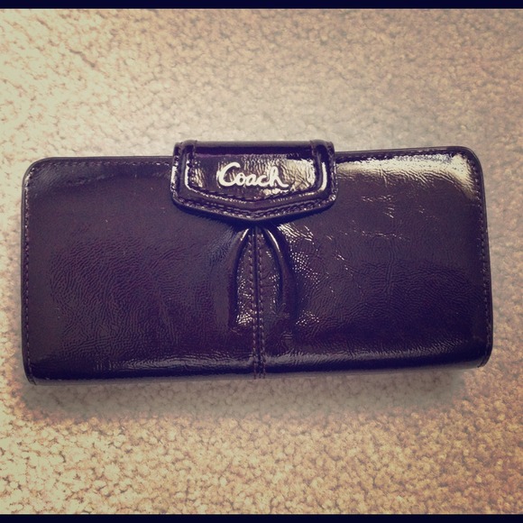 Brown coach wallet.