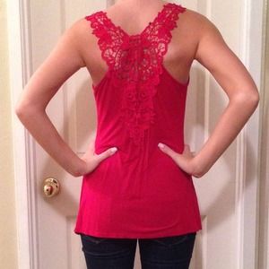 Adorable Red Sleeveless Top