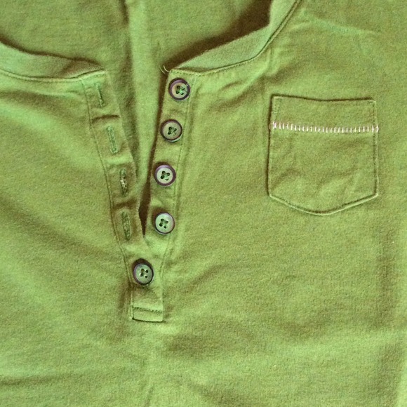 Kelly Green Half Henley - Picture 3 of 3