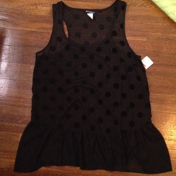 BUNDLE! Sheer black polka dot tank! Brand New!