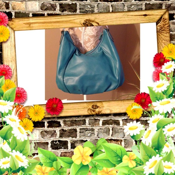 TEAL GREEN SPRING HANDBAG - Picture 2 of 4