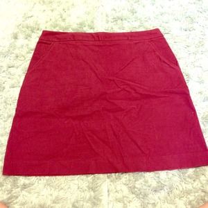 Burgundy H&M corduroy mini skirt
