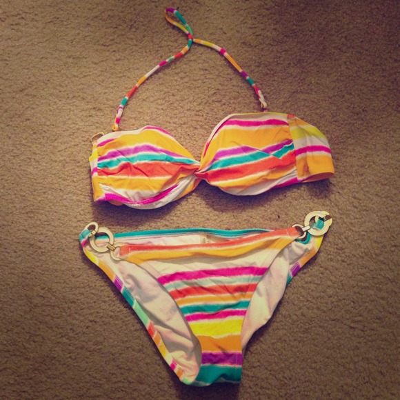 Victoria secret coral colored swimsuit