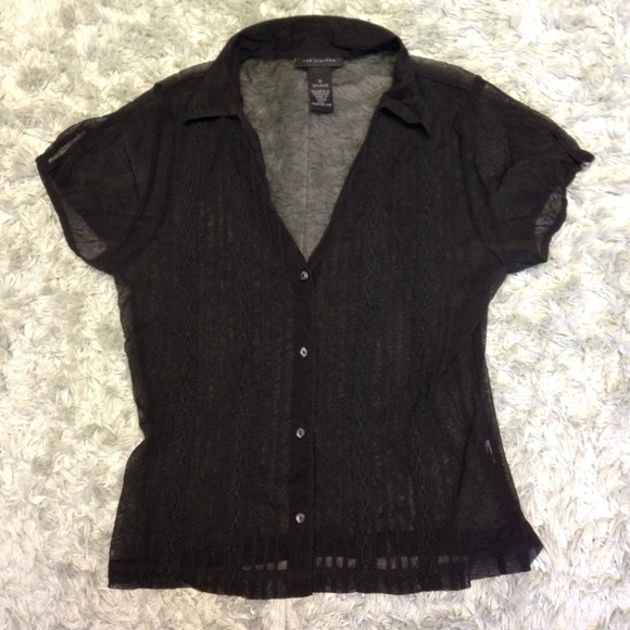 💀SOLD ON VINTED💀Sheer black top from The Limited