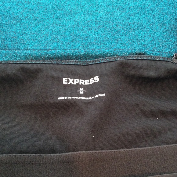 Brand New Express Iridescent Teal Tank Top - Picture 2 of 3