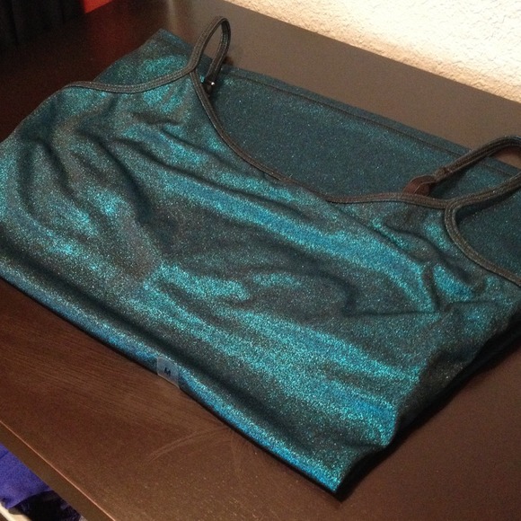 Brand New Express Iridescent Teal Tank Top - Picture 3 of 3