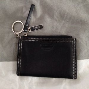 Authentic Coach Black Leather Coin Purse