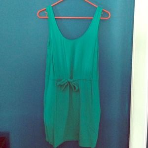 Fitted Turquoise Dress with Pockets