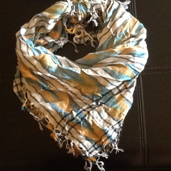 Orange and blue scarf