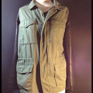 SOLD- Urban Ecoté Military Jacket Faux Leather