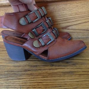 Cut-Out Buckle Booties