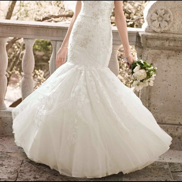 Beaded Layered Lace Fit and Flare Gown  Dresses & Skirts - Like new Wedding dress