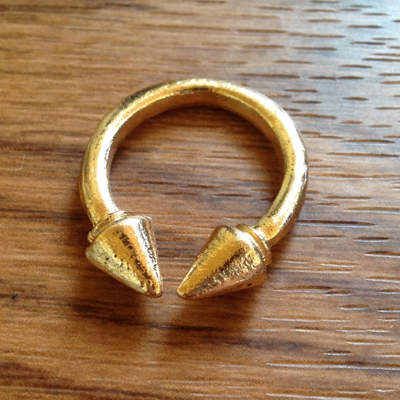 Arrow Spike Above Knuckle Mid Midi Rings Gold Sz 4 - Picture 2 of 2