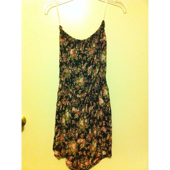 Floral Strapless Romper