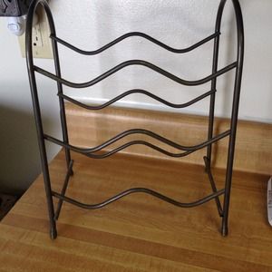Cast iron counter top wine rack
