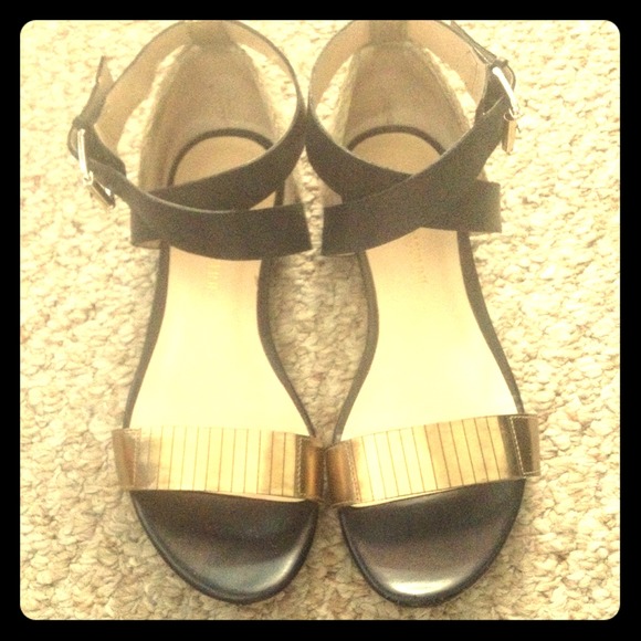 Leather and gold sandals