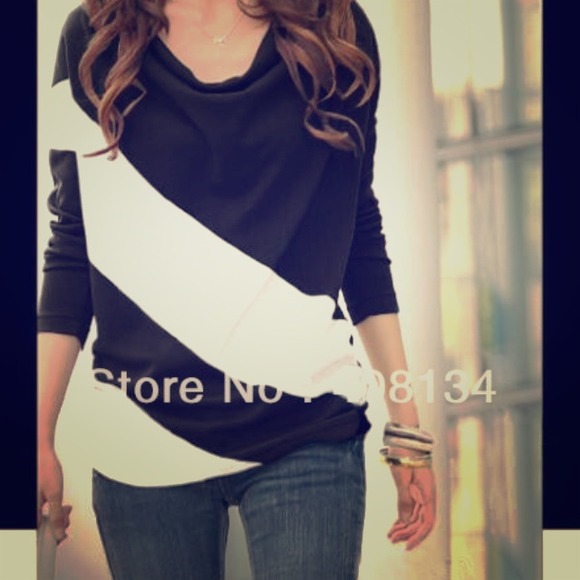 NWT Black and white top💕