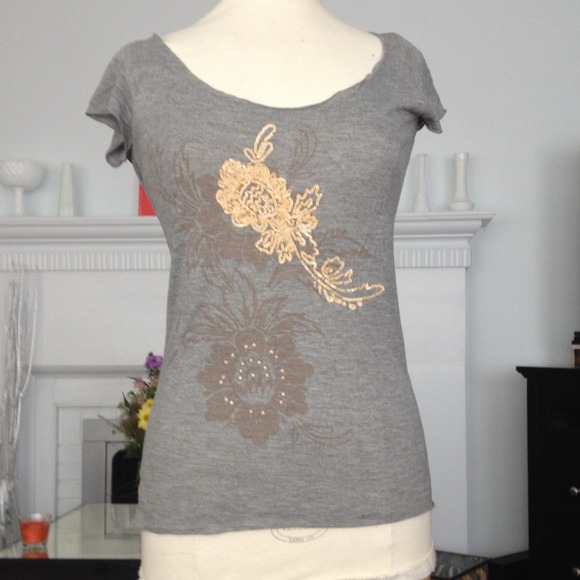 Charlotte Tarantola sequin tee. Like new!