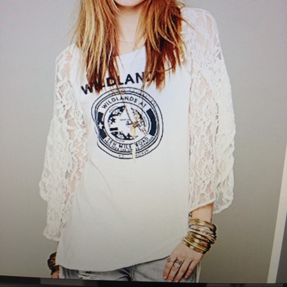 SOLD Free People We the Free pieced  ivory lace