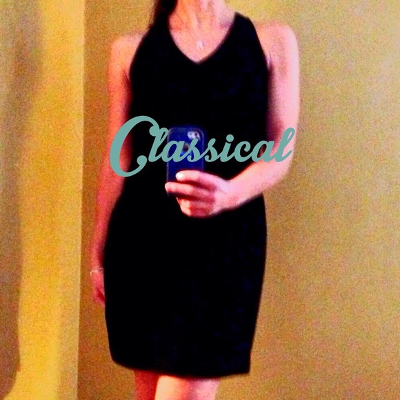 Black Ann Taylor halter dress